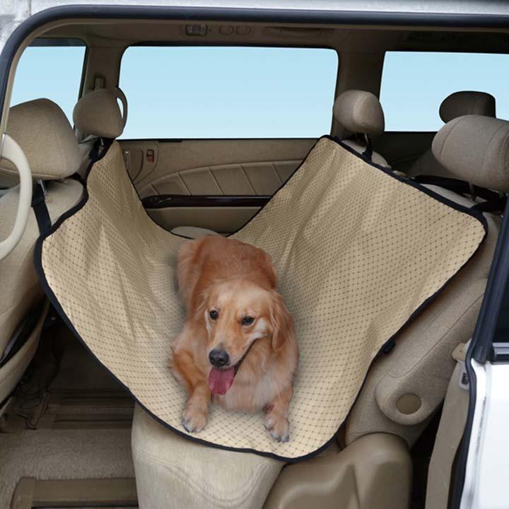 ペット用ドライブシート 後部座席用 PDSE-130 ブラウン・ピンク アイリスオーヤマ (ペット 犬 猫 カー用品 ドライブ用品 おでかけ)|nyanko|02