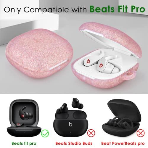 VISOOM Bling Beats Fit Pro ケースカバー シリコン Beats Pro ケースカバー 女性用 キラキラキーホルダー付き Be｜nyankoro-store｜05