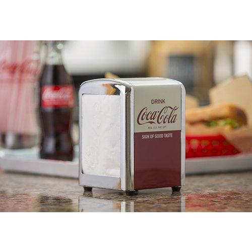 Tablecraft CC381 Coca-Cola Napkin Dispenser, Half, Red by Tablecraft｜nyankoro-store｜03