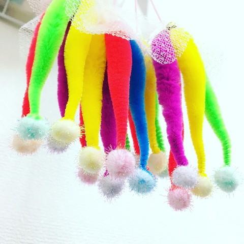 猫 ネコ ねこ じゃらし ジャラシ おもちゃ 付け替え 棒なし 手作り キラキラ ニョロニョロ モール 付替じゃらしピエロ 1176 Y071 にゃんぱく宣言 通販 Yahoo ショッピング