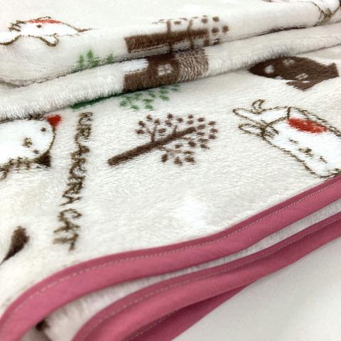 猫 ネコ ねこ キャット フリース ひざ掛け 手作り ( 猫柄 やわらか