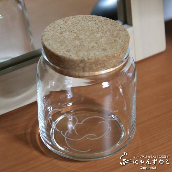 猫柄ガラスキャニスター（コルクキャップ）CS-18 / ねこ雑貨 ネコ 