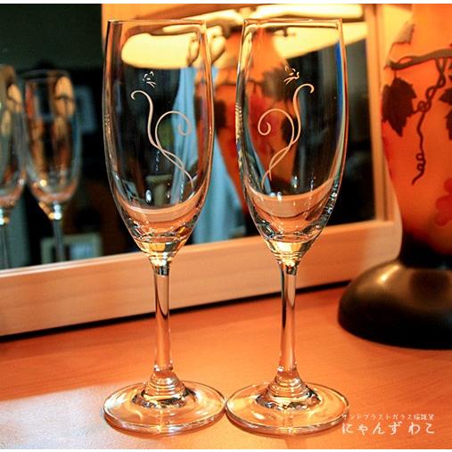 猫柄スパークリングワイングラス ハート ペア Wg 15 ねこ雑貨 ネコグッズ 猫グラス 送料無料 ギフト包装無料 Wg 15 猫雑貨にゃんずわこ ヤフー店 通販 Yahoo ショッピング