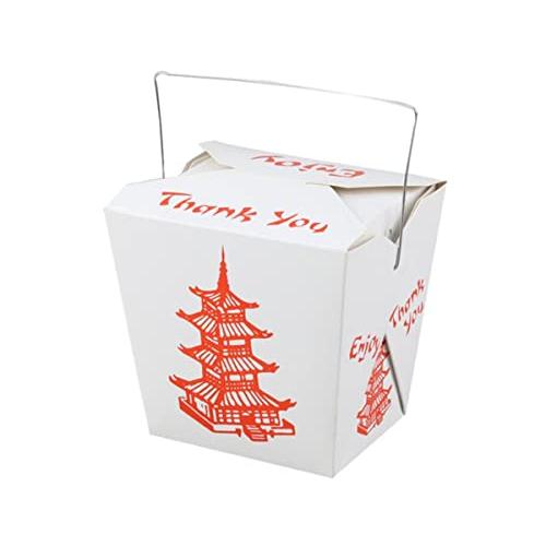 【32oz 20個】 Chinese Take Out Boxes/チャイニーズテイクアウトボックス pagoda柄 ハンドル付 s
