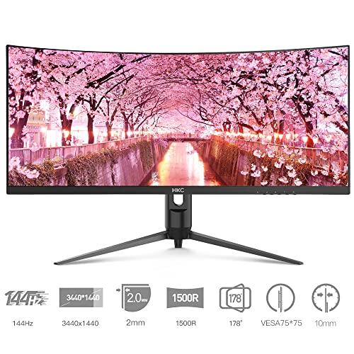 【お盆セール】HKC超湾曲ゲーミングモニター34インチTG34C3U 美品 Amazon.co.jp: HKC ゲーミング モニター TG34C3U 34インチ/21:9