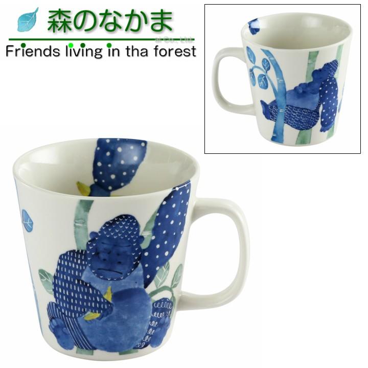 マグカップ かわいい ゴリラグッズ 雑貨 プレゼント ゴリラ好き ゴリラ柄 おしゃれ 食器 カフェ Caf 森のなかま マグカップ ゴリラ 単品 A155 猫 雑貨ショップ にゃん屋 通販 Yahoo ショッピング