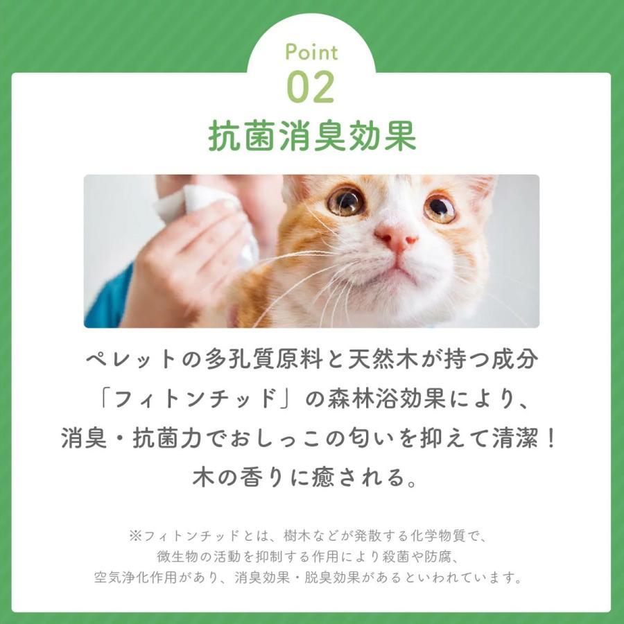 猫砂 ペレット くずれる 木製猫砂 獣医師監修 33L 20kg 箱入 約330日分 日本製 徳島県産杉100% システムトイレ 強力消臭＆抗菌  ホワイトペレット 多頭飼い｜nyatural｜09