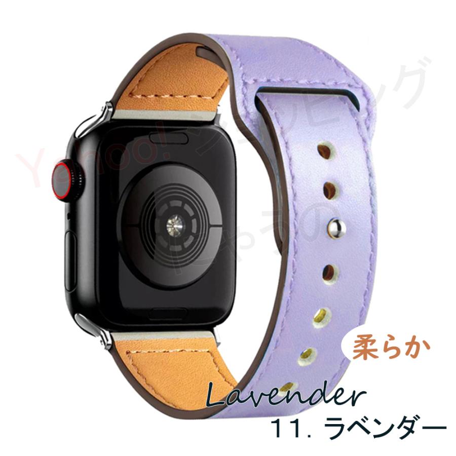 アップルウォッチ バンド レザー 革  Apple Watch 38 40 41mm 42 44 45mm 49 Series 9 8 7 6 SE 5 3 おしゃれ メンズ レディース 取替 ギボシ留め｜nyauno｜13