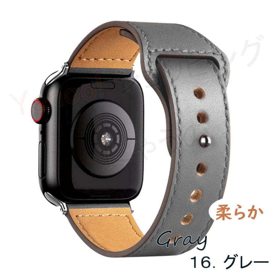 人気の定番 AppleWatchレザーバンド 42 44 45mm オリーブグリーン