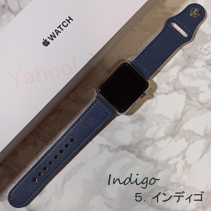 アップルウォッチ バンド レザー 革  Apple Watch 38 40 41mm 42 44 45mm 49 Series 9 8 7 6 SE 5 3 おしゃれ メンズ レディース 取替 ギボシ留め｜nyauno｜09