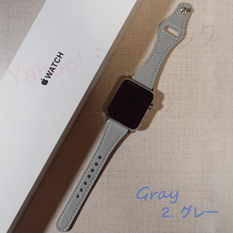 アップルウォッチ バンド レザー スリム Apple Watch  革 レザー ベルト 38 40 41 42 44 45 49 mm レディース 細め メンズ Series 9 8 7 6 SE 5 3 | Apple Watch | 02