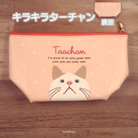 猫 マチ付 ポーチ オシャレティッシュ リボンキャット ネコマンジュウ