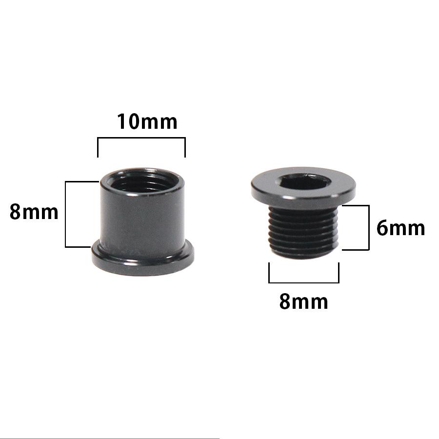 VXM PCD 130mm 5ボルト ダブル用 チェーンリング 56T/46T SIXTHcomponents チェーンリング ボルト ダブル アルミ 5個セット