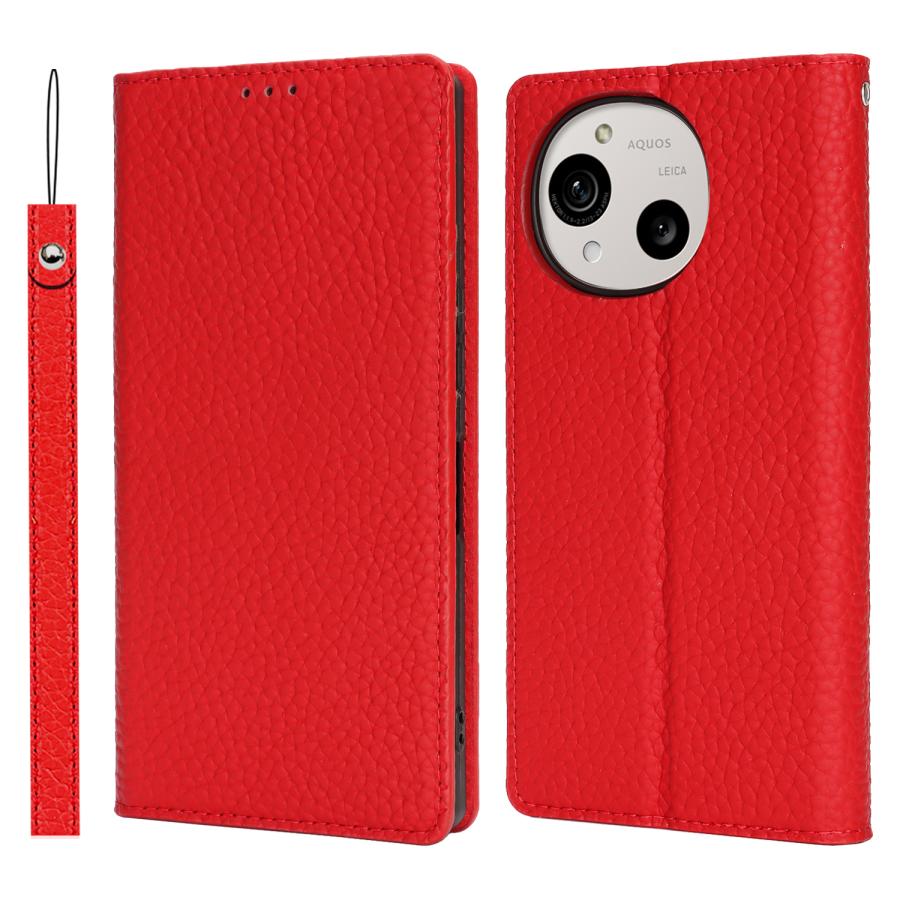 AQUOS R R10 ケース 手帳型 本皮レザー カバー シャープ