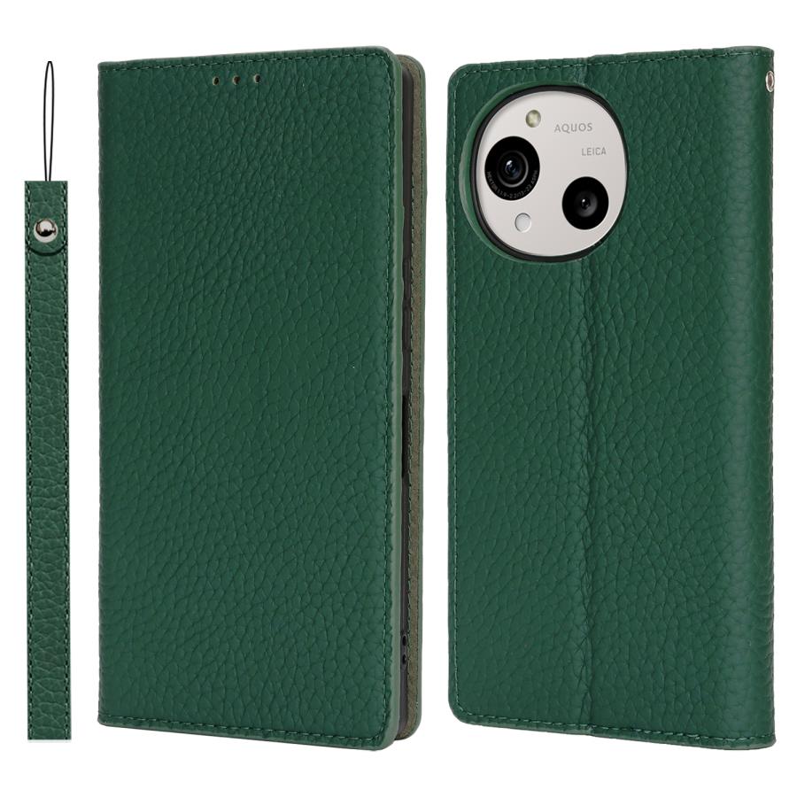 docomo AQUOS スマートフォン 本体 レザーケース付き AQUOS wish3 SH-53D A302SH レザーケース 手帳型 Brown