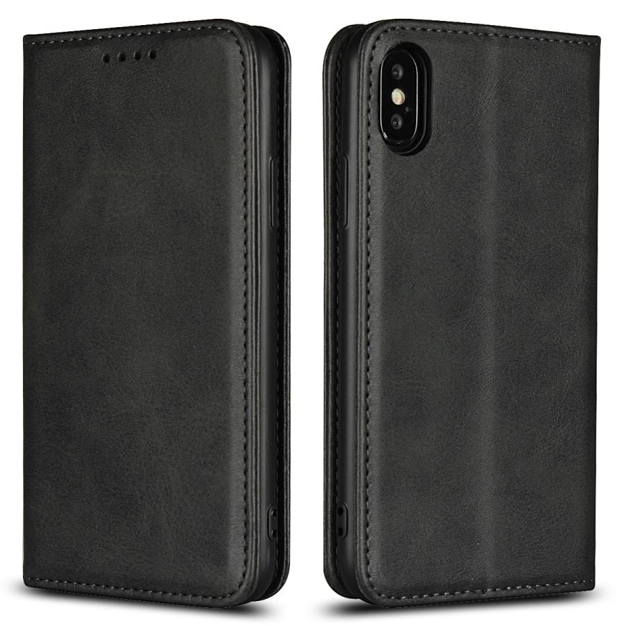 ⭐️ iphonex スマホケース　カード収納　スマホカバー　ブラック iPhone Xs ケース 手帳型 iphone X カード収納 iphoneXs Max