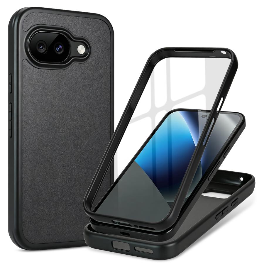【箱付】Google Pixcel 9a 黒 中古品 フィルム、ケース付 Google Pixel pixel 9a ケース ガラスフィルム内蔵 pixel9a携帯ケース