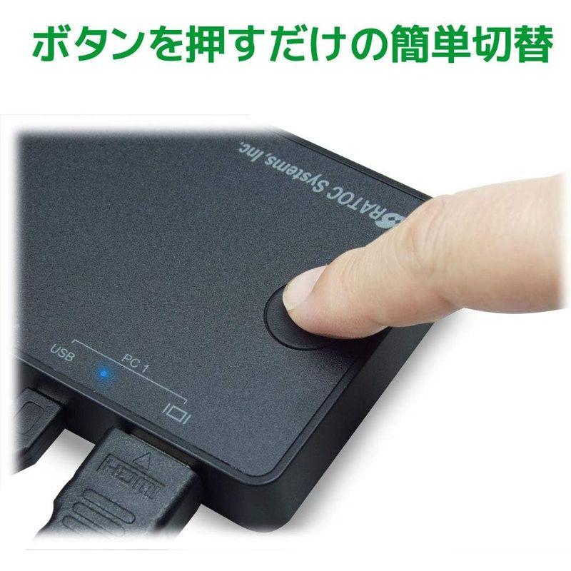 ランキング上位のプレゼント 4K HDMIディスプレイ/USBキーボード・マウス パソコン切替器 RS-240CA-4K