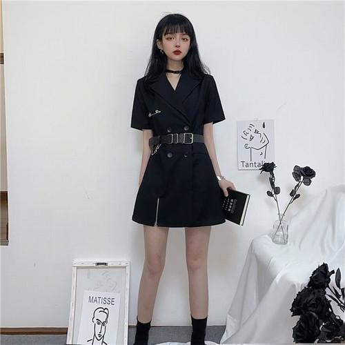 カジュアルワンピース 韓国 ストリート 半袖 ミニ丈 オルチャン 韓国ファッション 10代 代 可愛い ブラック 067 Nyshop 通販 Yahoo ショッピング