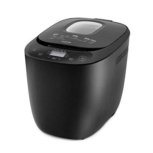 アイリスオーヤマ ホームベーカリー 1斤 2斤対応 選べる19メニュー レシピ付き パン 生地 ジャム 米粉パン ピザ 餅つき機 うどん ブラック I