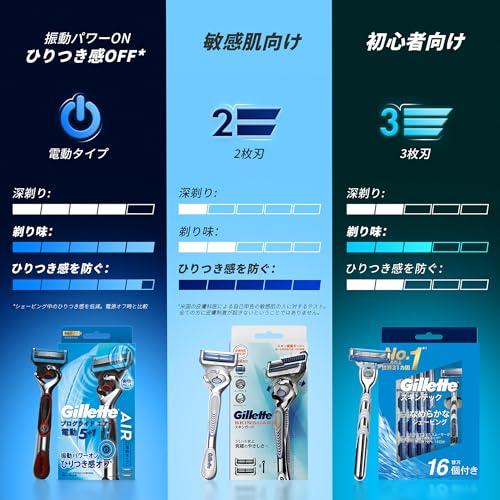 ジレット 髭剃り 本体 替刃 16個 カミソリ 剃刀 メンズ 肌に優しい
