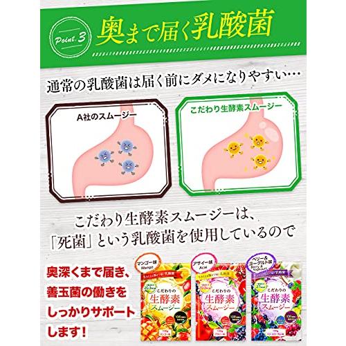 こだわりの生酵素スムージー 置き換え 108種類の生酵素 食物繊維 