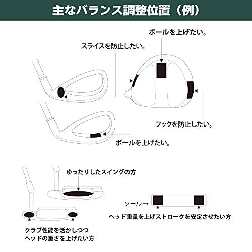 Tabata(タバタ) ゴルフ 鉛 テープ ゴルフメンテナンス用品 薄型ウエイト50 GV0625｜nyy-store｜07