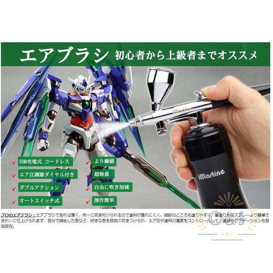 エアブラシ ミニ コンプレッサーセット Usb充電式 ダブルアクション 自動電源オートスイッチ コードレス 0 3mm ハンドピース 一体型 初心者向け