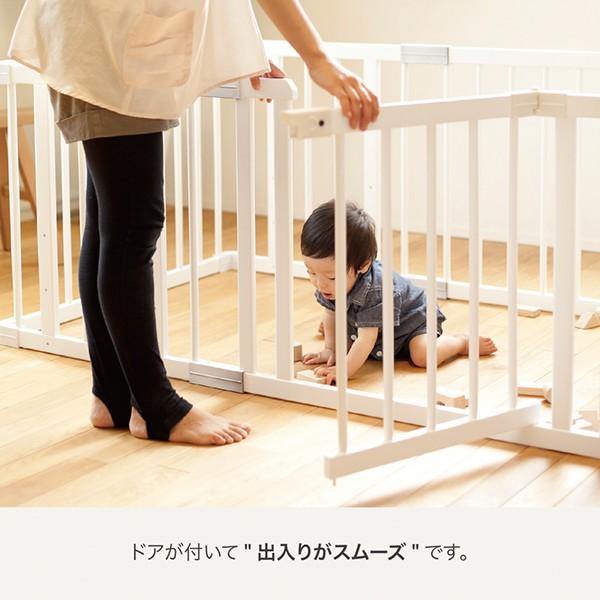 美品】ファルスカ ベビーサークル ドア付き ゲート-