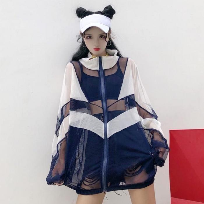 400円offクーポン有 Sale セール クーポン 派手 個性的 原宿系 ストリート カジュアル スポーツミックス バイカラー かっこいい シースルー A オシャレカントリー 通販 Yahoo ショッピング