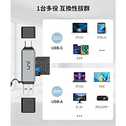 SDカードリーダー USB 3.0 uniAccessories USB Type C 2-in-1カードリーダー SD/｜o-d-c｜06