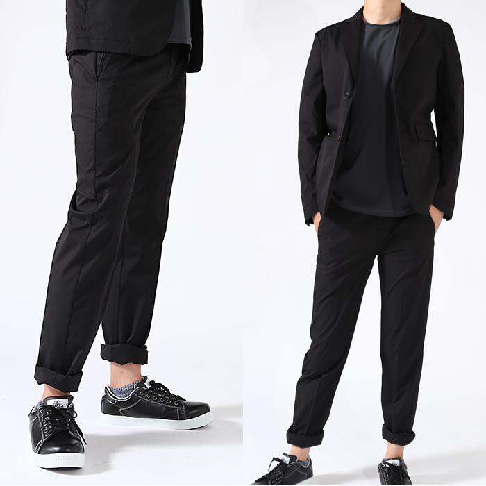 アイトス ワークスーツ パンツ 洗える スラックス 撥水 スーツ
