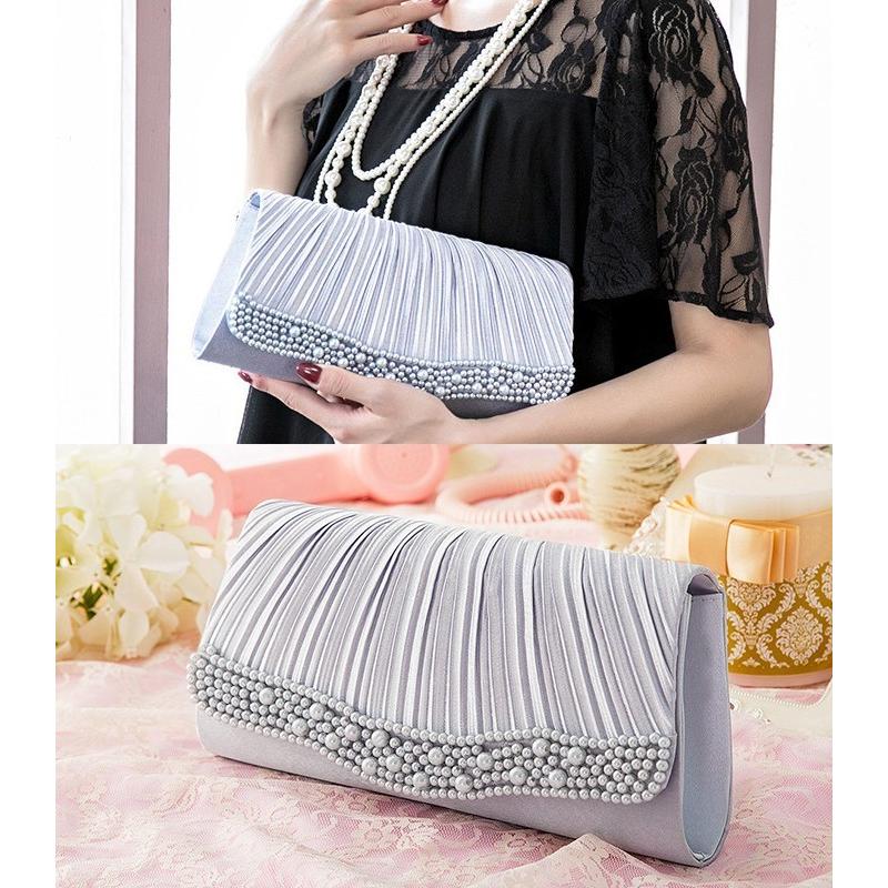 パーティーバッグ 結婚式 パーティードレス バッグ ショルダー パール 上品 黒 ブラック Akala 26 Lansh ランシュ 通販 Yahoo ショッピング