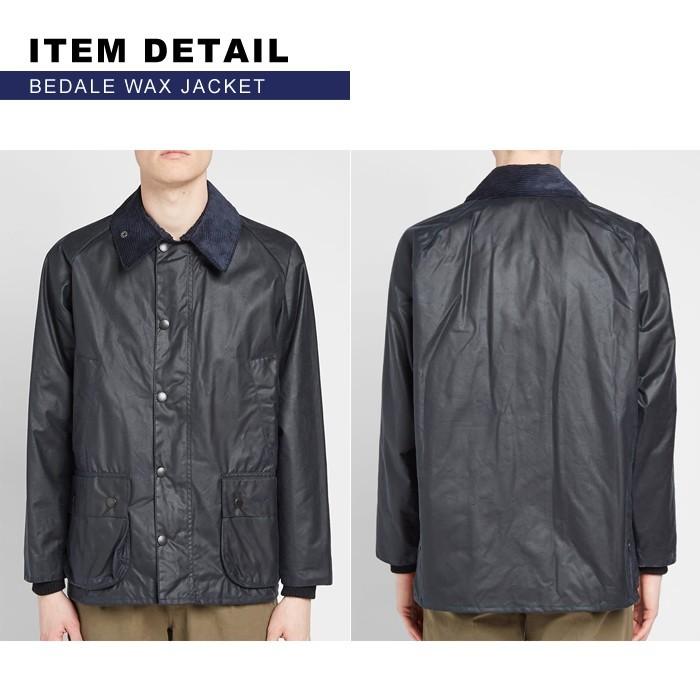 バブアー Barbour ワックスド コットン ジャケット メンズ アウター Bedale ビデイル  男性用 MWX0018 オイルコーディングの画像
