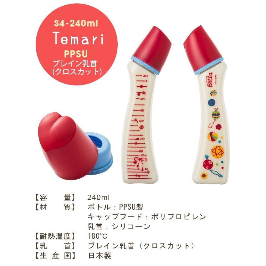 Betta（ベッタ） 哺乳瓶 betta PPSU 記念モデル ブレイン てまり S4