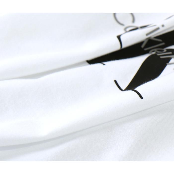 カルバンクライン tシャツ Calvin Klein メンズ ロゴT コットン クルーネック Uネック 半袖 CK ロゴ 白 ブランド｜o-kini｜04