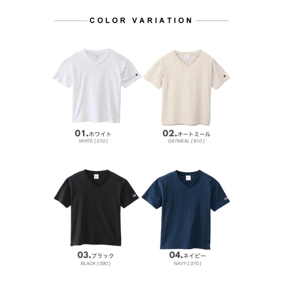 チャンピオン Tシャツ Champion Vネック 半袖 レディース 黒 白T シンプル ベーシック 定番 CW-M323 国内正規品 19FW こなれ｜o-kini｜08