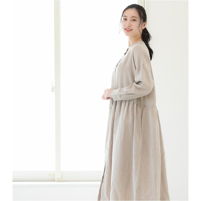D*g*y ナチュラル 服 30代 40代 リネン オックス スタンドカラー D*g*y ナチュラル 服 30代 40代 リネン オックス スタンドカラー