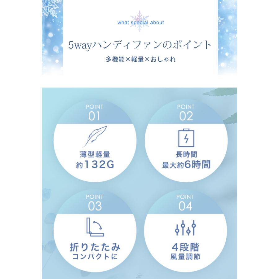 CICIBELLA 携帯扇風機 首掛け ハンディファン モバイルバッテリー cコネクター2024 強力 小型 ネックストラップ ミニ扇風機 ...