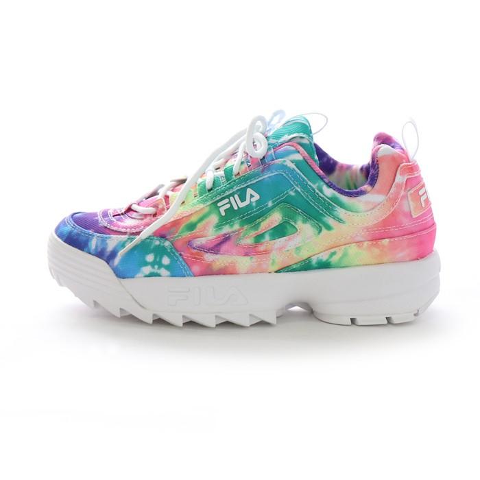 フィラ Fila スニーカー 厚底 レディース 白 ホワイト 定番 靴 シューズ カジュアル 通学 ローカット シンプル おしゃれ ディスラプター 2 タイダイ Fila 02 Lansh ランシュ 通販 Yahoo ショッピング