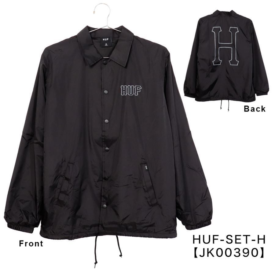 HUF（ハフ） コーチジャケット メンズ 黒 ブラック JK00390 JK00420