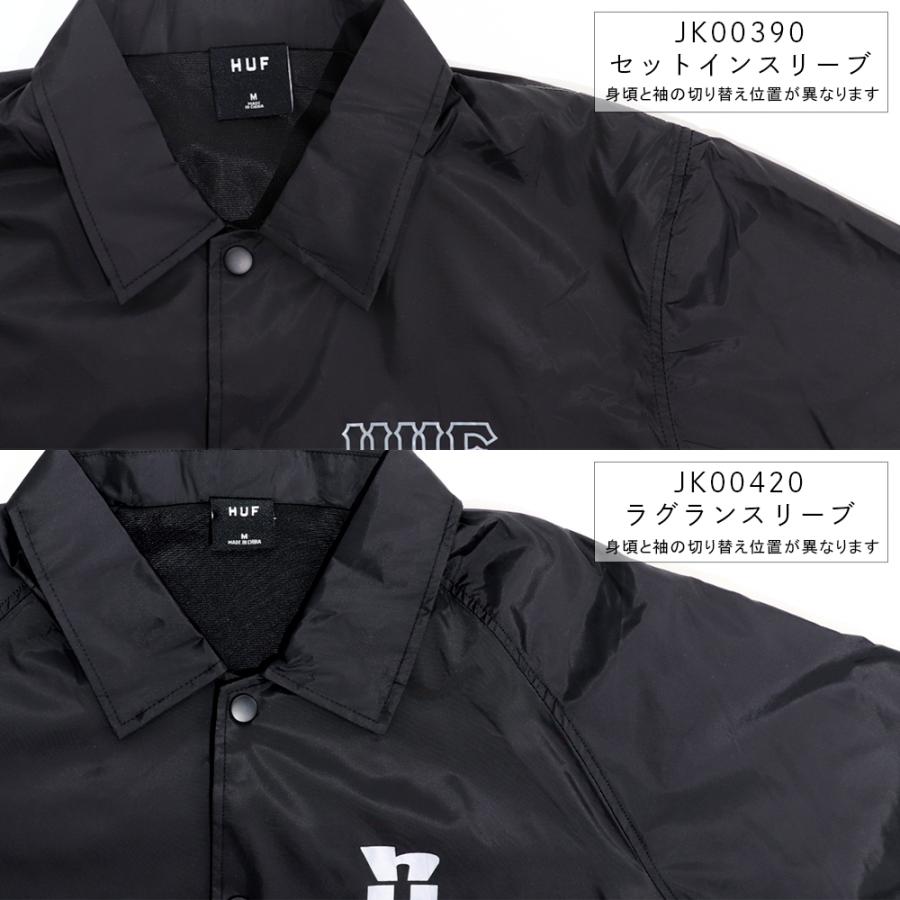 HUF（ハフ） コーチジャケット メンズ 黒 ブラック JK00390 JK00420