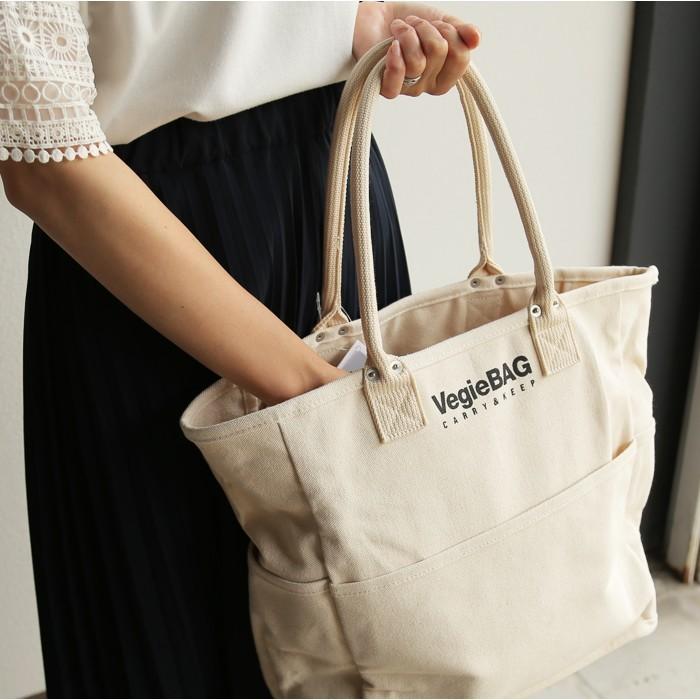 イデアポート ベジバッグ ラフ 軽い 多収納 機能的 帆布 ROUGH