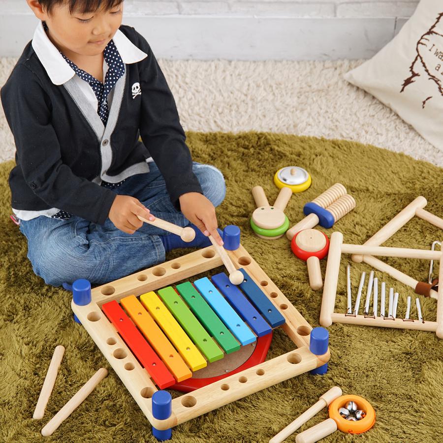 【アイムトイ I´m TOY】知育玩具 木のおもちゃ 楽器 おもちゃ 誕生日 3歳 4歳 木 ミュージックステーション 男の子 女の子 プレゼント 出産祝い