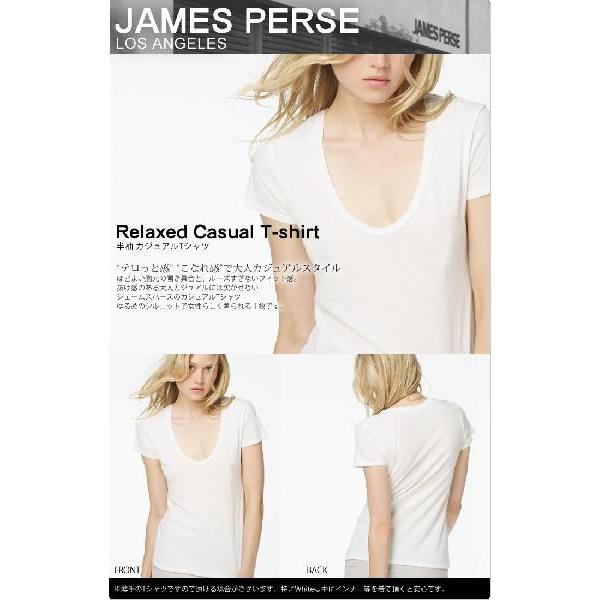 ジェームスパース tシャツ 半袖 レディース Uネック James Perse リラックス カジュアル カットソー 無地 人気 ブランド