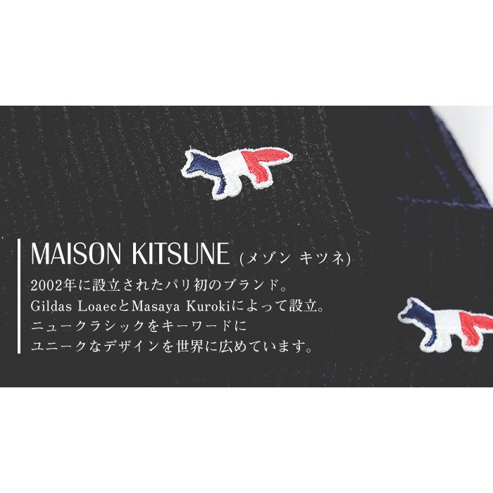 メゾンキツネ tシャツ メンズ 半袖 MAISON KITSUNE ワンポイント ポケット 付き ラウンドネック 丸襟 FOX コットン｜o-kini｜11