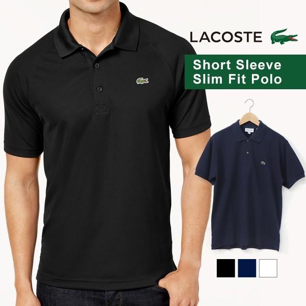 ラコステ スリム フィット コットン ポロシャツ メンズ LACOSTE 綿 定番 シンプル ベーシック カジュアル フォーマル 男性用 プレゼント