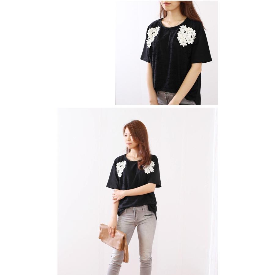 VALENTINO(バレンチノ) 半袖Tシャツ サイズM レディース美品  - 白×黒 クルーネック/レース/フラワー(花) 楽天市場】Valentino Tシャツ（レディースファッション）の通販