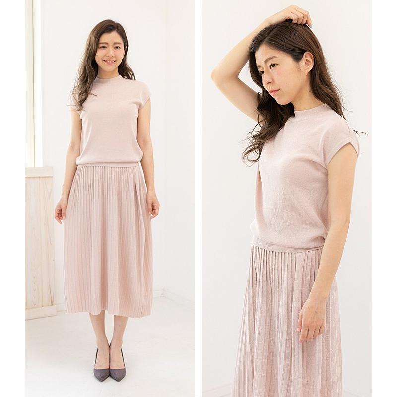 ニットワンピース セットアップ ニットアップ レディース 半袖