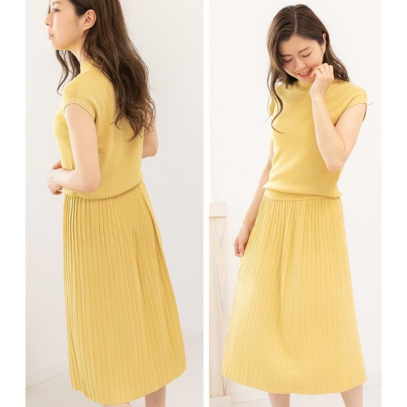 ニットワンピース セットアップ ニットアップ レディース 半袖